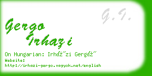 gergo irhazi business card